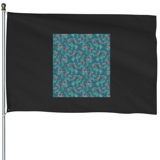 Discover otter cover blue House Flags
