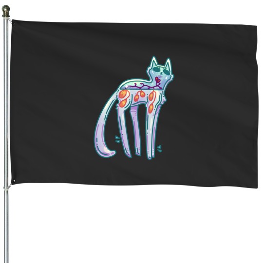Discover Alien Cat Vase 6054 House Flags