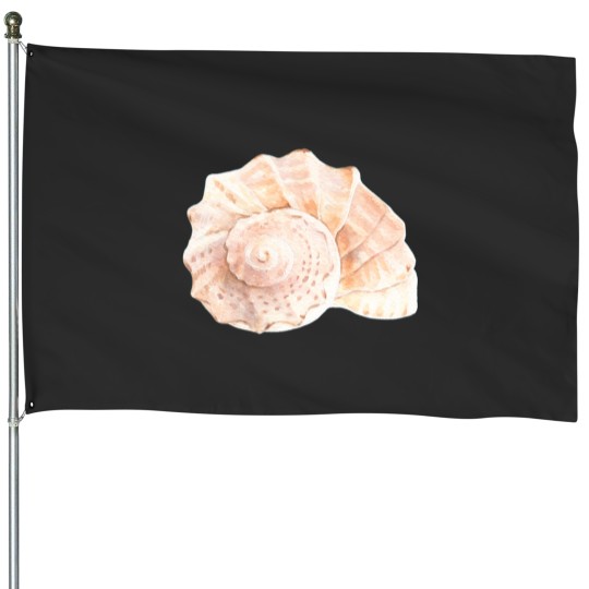 Discover Seashell Active T-Shirt House Flags