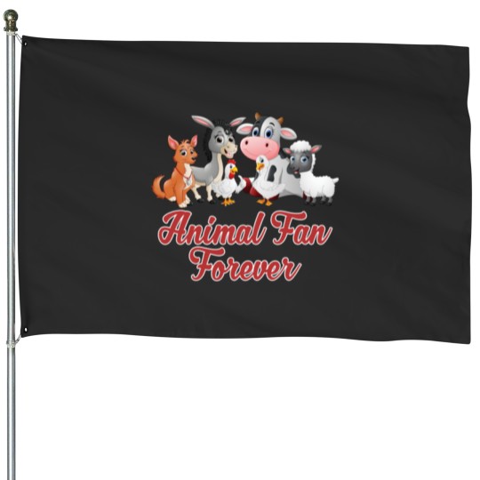 Discover Animal Fan Forever House Flags