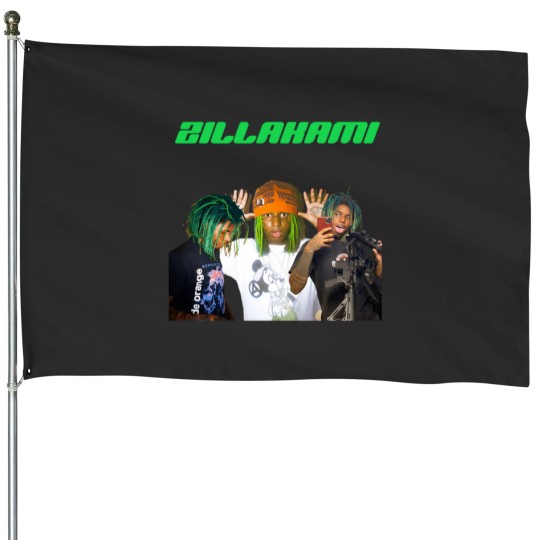 Discover Man And Three House Flags