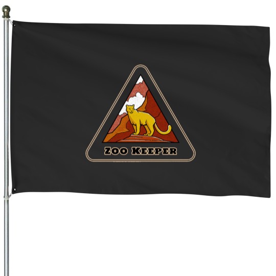 Discover Zoo Keeper Panther Logo House Flags