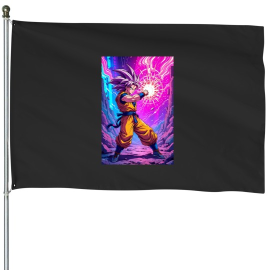 Discover Goku dragon ball anime House Flags