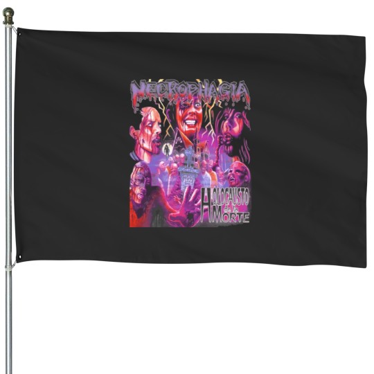 Discover Necrophagia Holocausto De La Morte House Flags