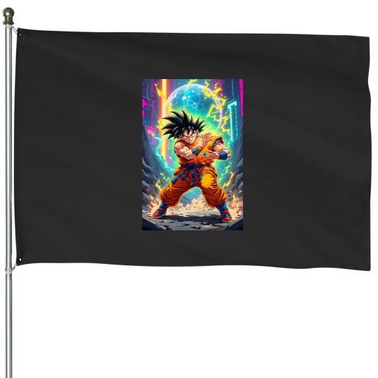 Discover Goku dragon ball anime House Flags