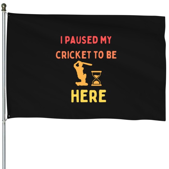 Discover i paused my cricket to be here House Flags