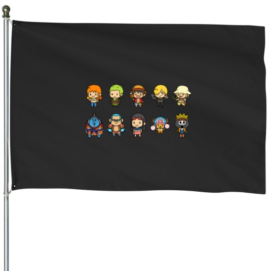 Discover Mugiwara Chibi One Piece 218 House Flags