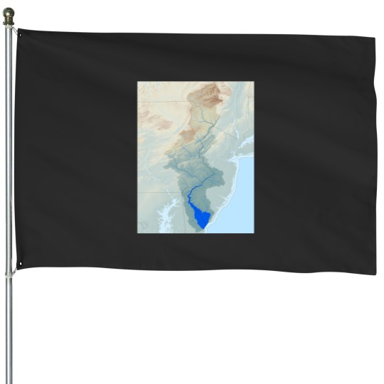 Discover Delaware River Watershed Map - Raw Landscape 619 House Flags