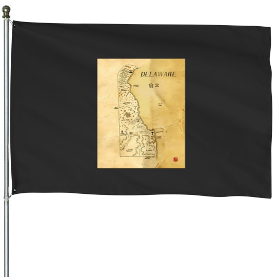 Discover Delaware As A Fantasy Map 1851 House Flags