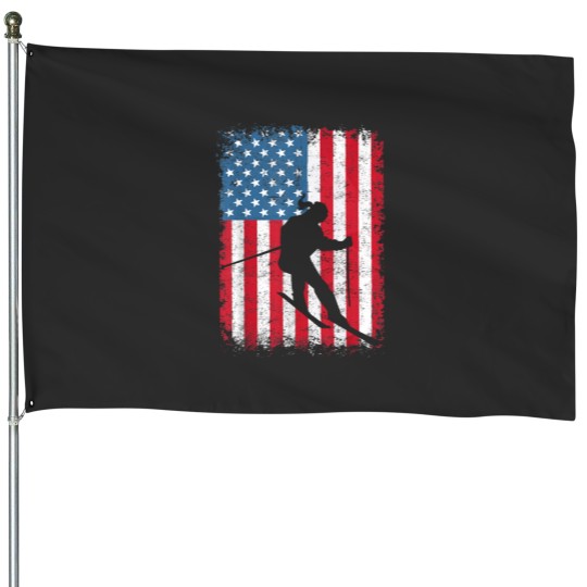 Discover Americans  flags Skiing usas flags House Flags