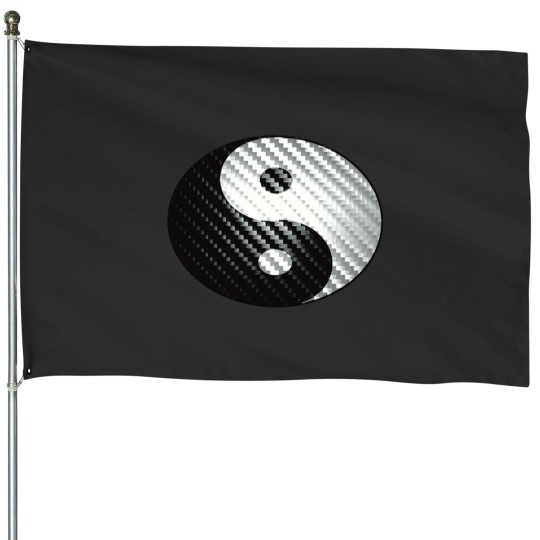 Discover 3D Carbon Fiber Yin Yang House Flags