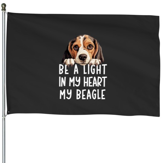 Discover Be A Light in My Heart My Beagle Cawaii dogs Cute dogs Lover Puppy doggos House Flags