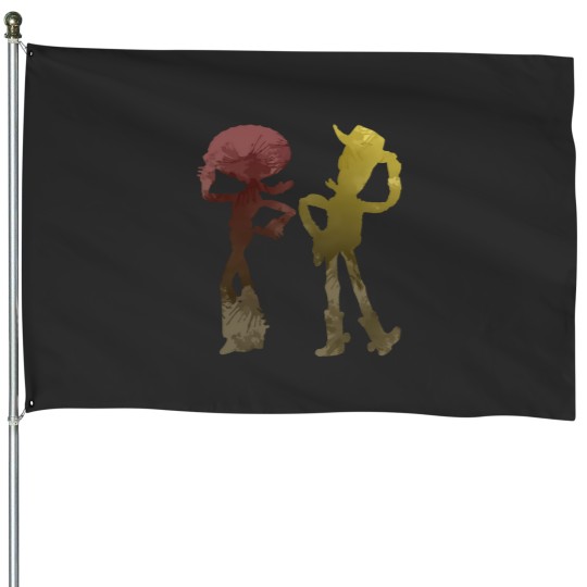 Discover Cowgirl And Cowboy Inspired Silhouette House Flags