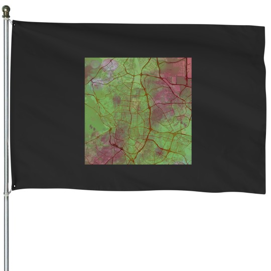 Discover Madrid Spain Street Yellow Pink 763 House Flags