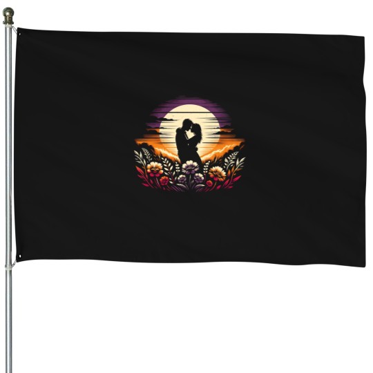 Discover embrace at dusk House Flags