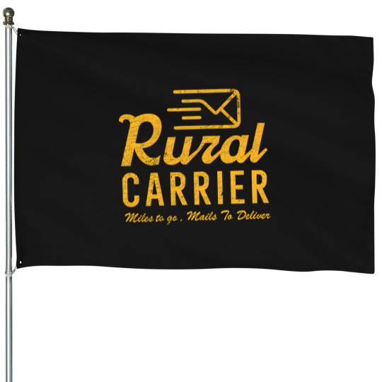 Discover Rural Carrier Funny Postal Worker House Flags