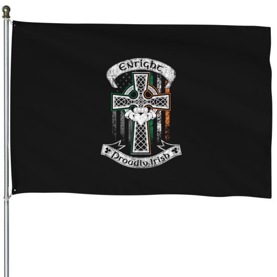 Discover Enright family Irish Americans - Usss flags - Ireland flags - claddagh ring - celtic Crosss vintages House Flags