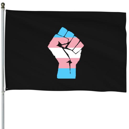 Discover Resist Fist Transgender flags Trans Prides Relaxed Fit House Flags