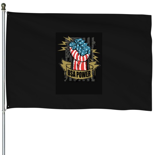 Discover usas Power - Independence day House Flags