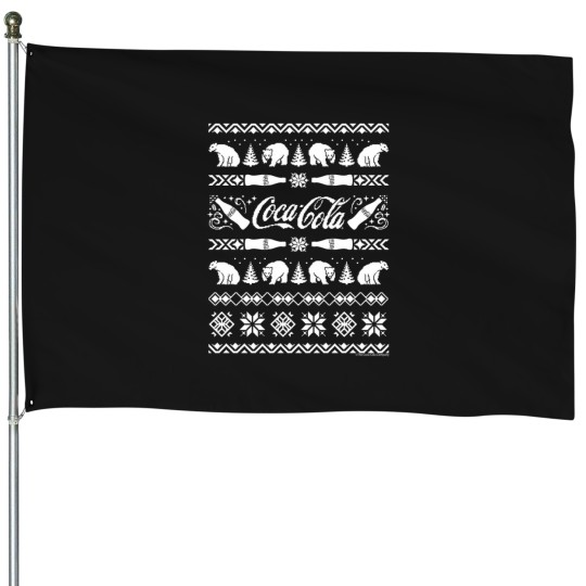 Discover à manches longues style pull de noël cocacola polar bear House Flags