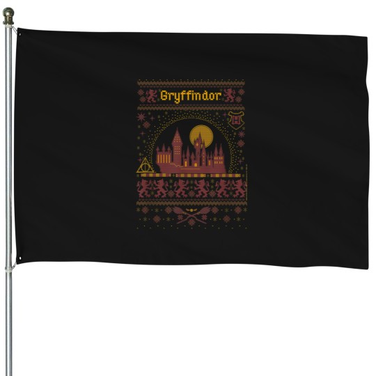 Discover à motif de pull de noël laid gryffondor House Flags