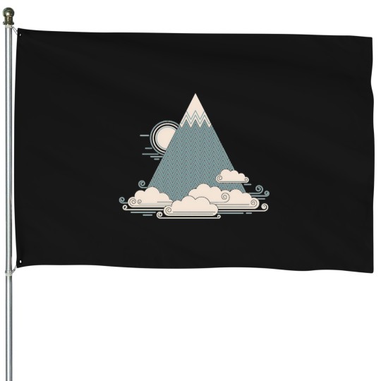 Discover Cloud-Mountain House Flags