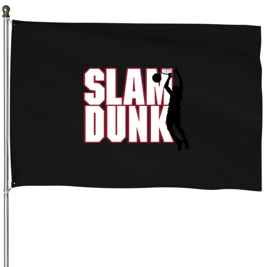 Discover Basketball Sla m Dunk House Flags