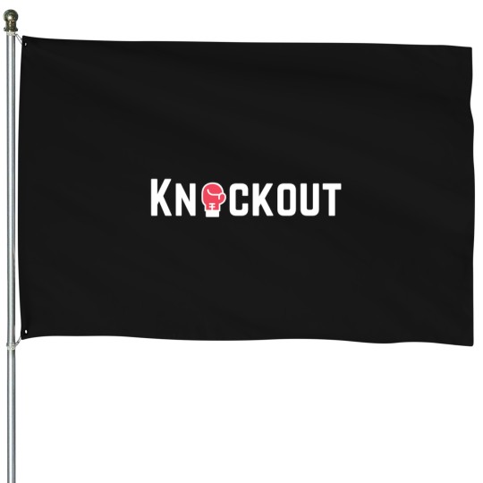 Discover Knockout Boxing Women House Flags