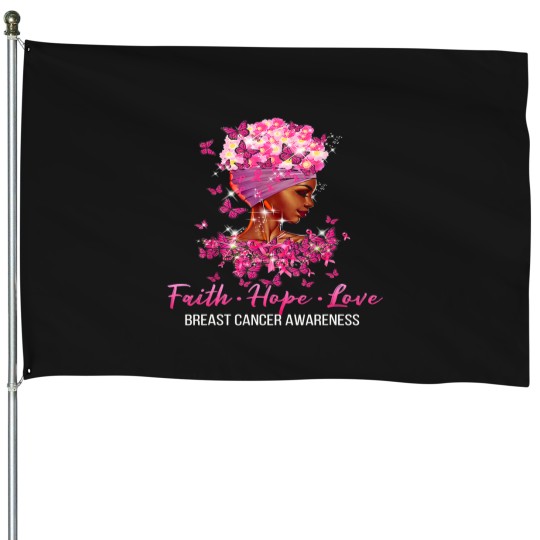 Discover BC Breast Cancer Awareness Faith Hope Love Butterflies Women Cancer House Flags