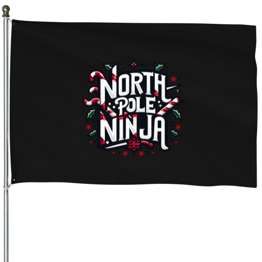 Discover North Pole Ninja - Festive Stealth House Flags