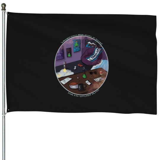 Discover A Prosperous Family--White Text House Flags