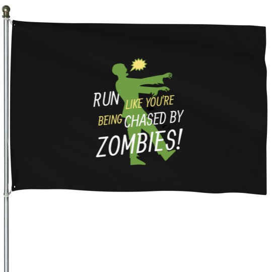 Discover Zombies run -2 House Flags