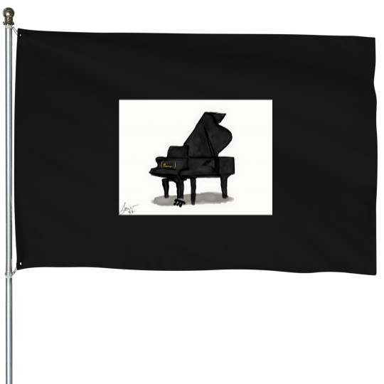 Discover Piano Sticker (2) House Flags