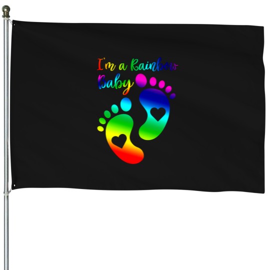 Discover I_m a Rainbow Baby Maternity T-  - Pregnancy Announcement - Maternity  - Rainbow Maternity - LGBT Maternity House Flags