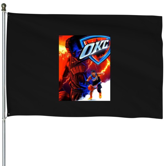 Discover Oklahoma City Thunder House Flags
