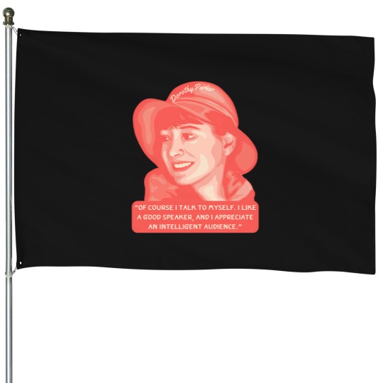 Discover Dorothy Parker Portrait And Quote House Flags