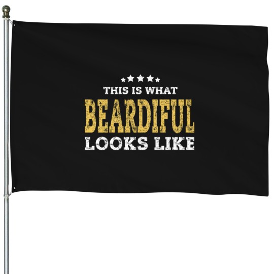 Discover Beardiful Novelty  funnys Bearded mens House Flags