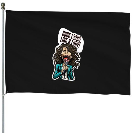 Discover Dude looks like a lady! House Flags