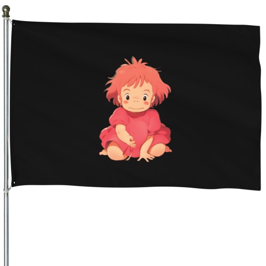 Discover Ponyo Cute House Flags