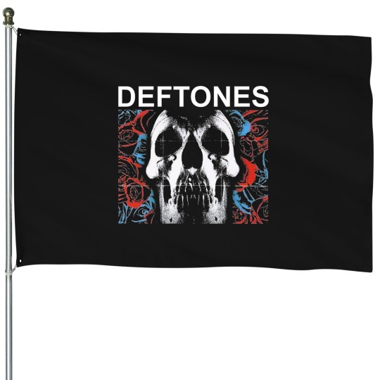 Discover Deftone Skull Rose House Flags