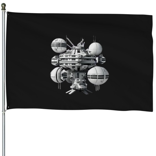 Discover Astronautical - Satellite Streetwear Graphic T-Shirt House Flags
