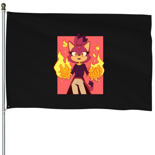 Discover Blaze The Cat House Flags