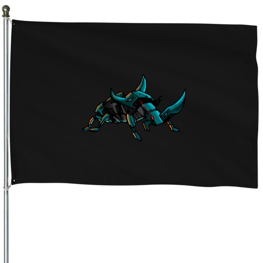 Discover The Blue Beetle 404 House Flags
