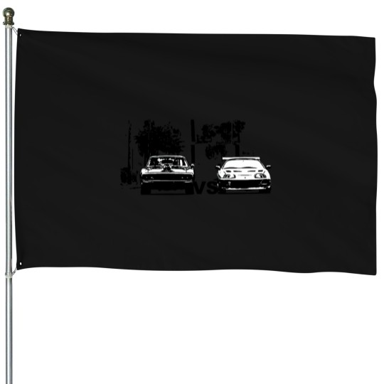 Discover Fast Furious Charger Verses Supras Street Racing House Flags
