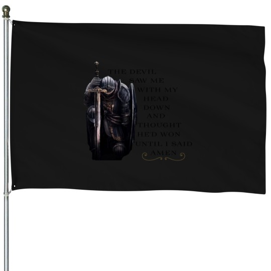 Discover A praying Knight House Flags