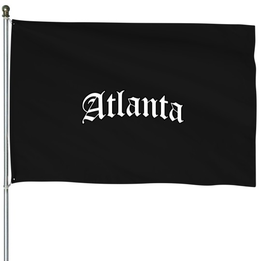 Discover atlanta logo white House Flags