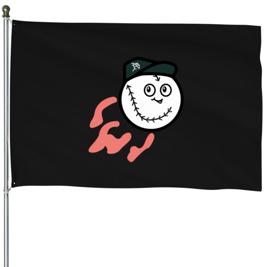 Discover Flame-Baseball T-Shirt House Flags