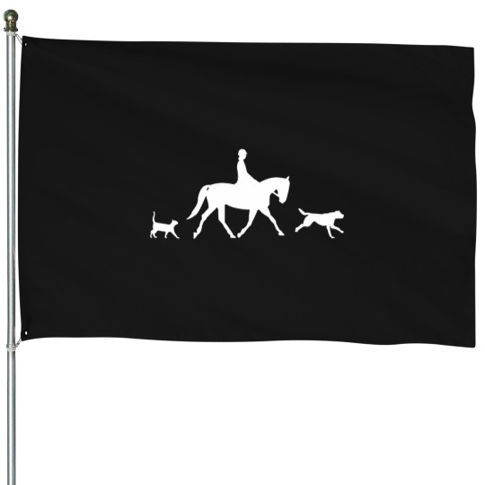 Discover Equestrian Pattern Fitted Scoop House Flags