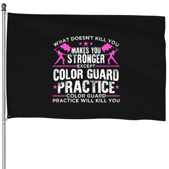 Discover Color Guard Practice Winter Guard Marching Band T-Shirt House Flags