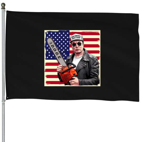 Discover doge america House Flags